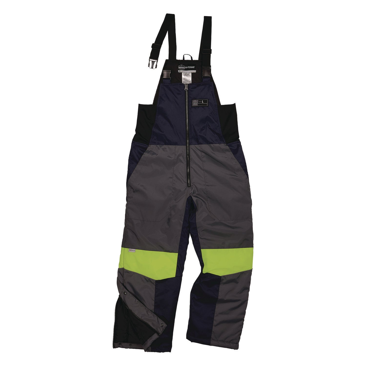 ergodyne® N-Ferno 6477 Insulated Cooler Bib Overall, Medium, Navy