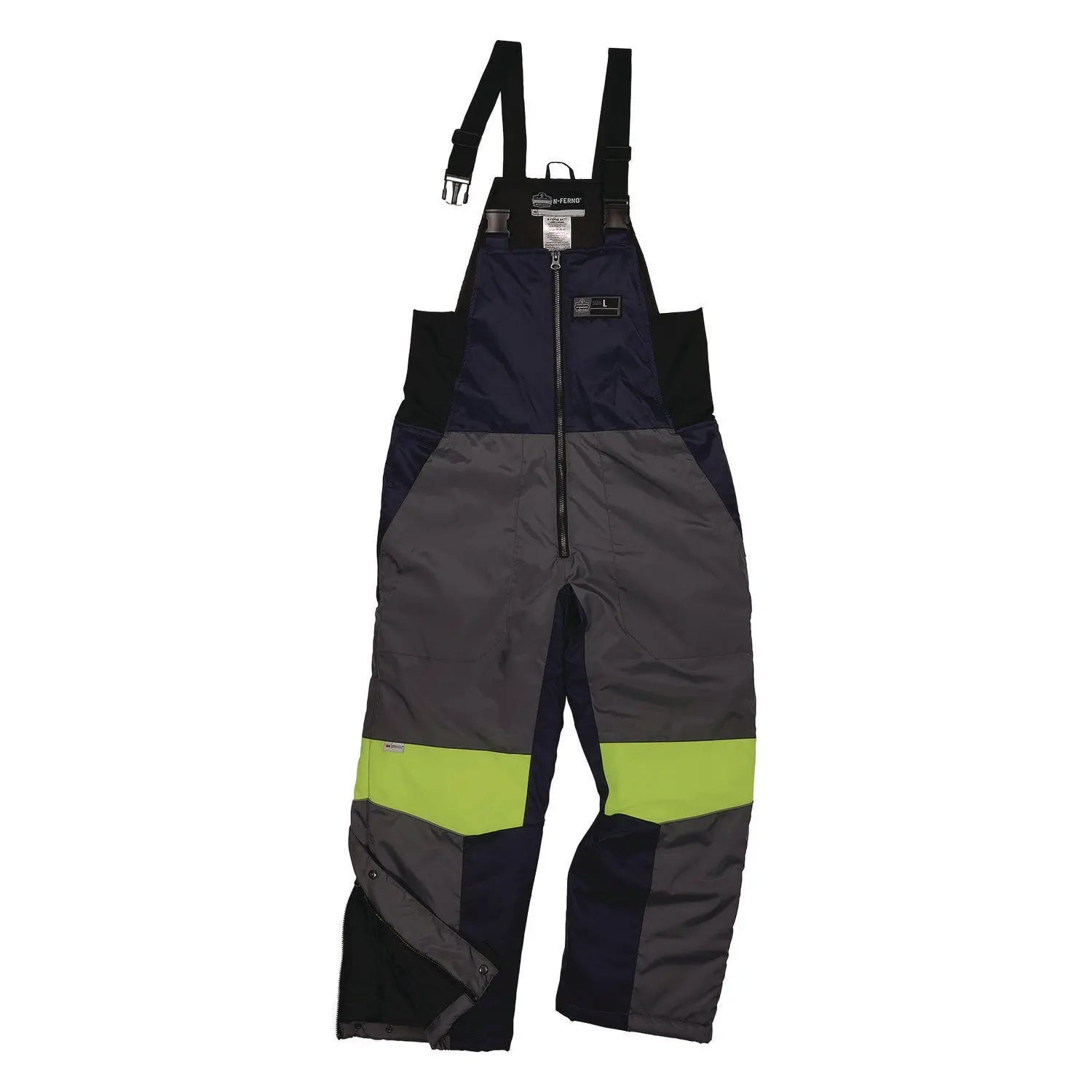 ergodyne® N-Ferno 6477 Insulated Cooler Bib Overall, 4X-Large, Navy