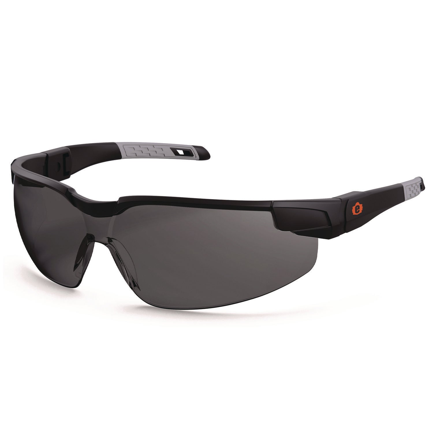 ergodyne® Skullerz DELLENGER Anti-Fog Safety Glasses with Adjustable Temples, Black Nylon Impact Frame, Smoke Polycarbonate Lens