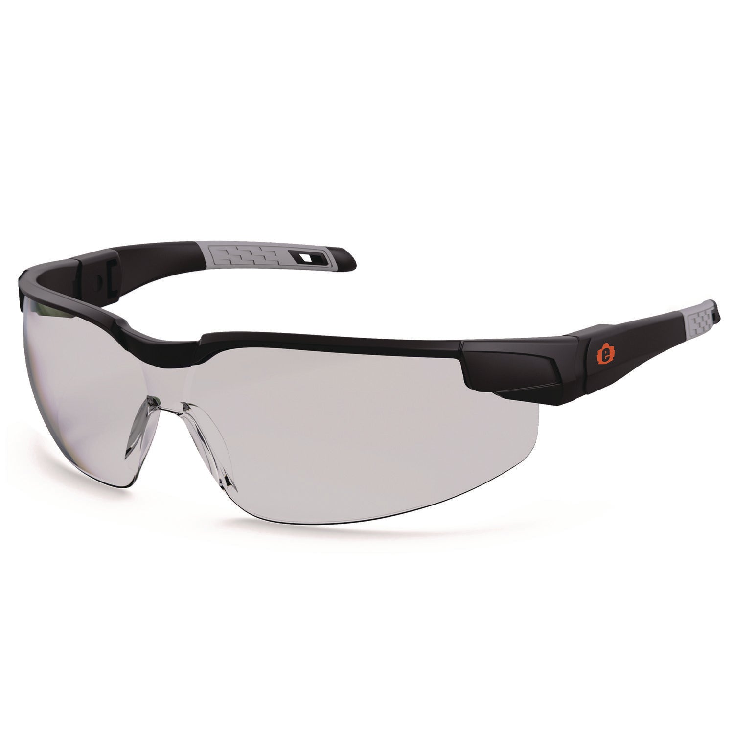 ergodyne® Skullerz DELLENGER Safety Glasses, Adjustable Temples, Black Frame, Indoor/Outdoor Polycarbonate Lens