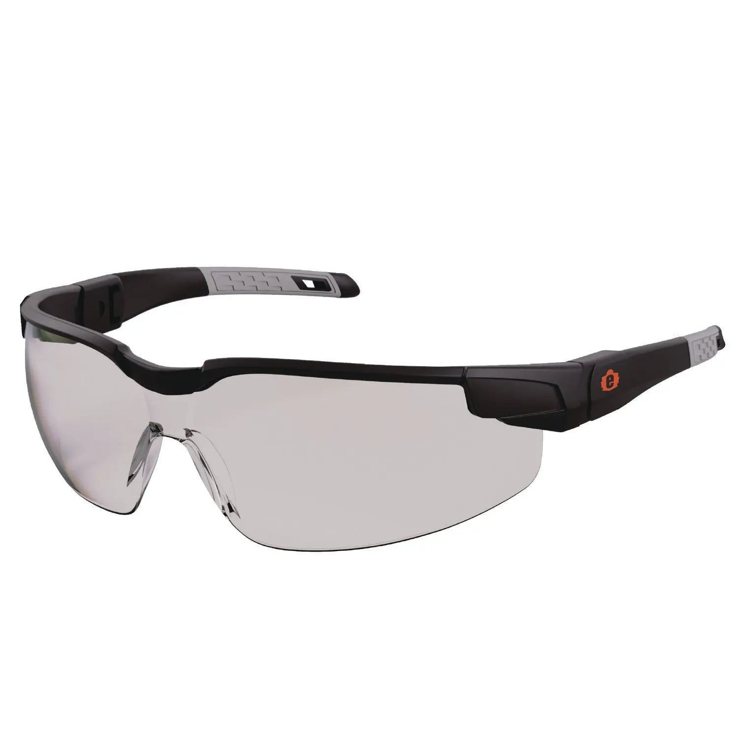 ergodyne® Skullerz DELLENGER Anti-Scratch/Enhanced Anti-Fog Safety Glasses with Adjustable Temples, Black Frame, Polycarbonate Lens