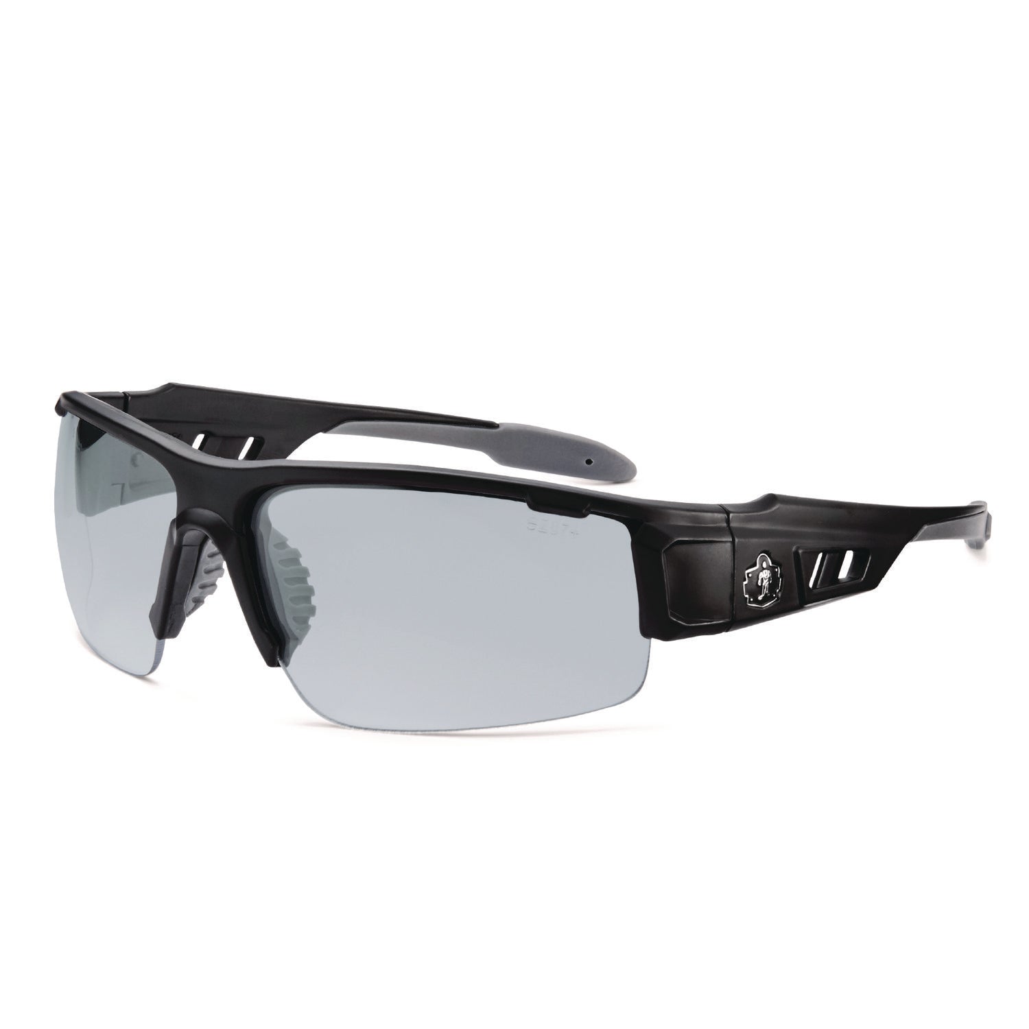 ergodyne® Skullerz DAGR Anti-Scratch/Enhanced Anti-Fog Safety Glasses, Black Nylon Impact Frame, Indoor/Outdoor Polycarbonate Lens