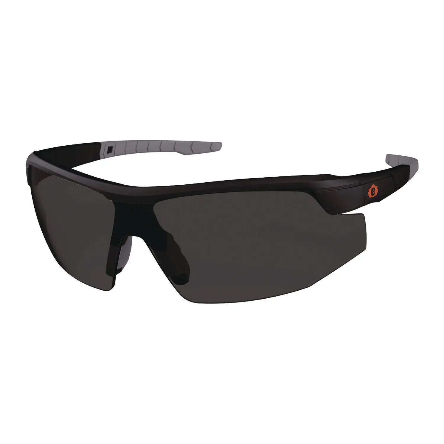 ergodyne® Skullerz SKOLL Anti-Scratch/Anti-Fog Safety Glasses, Matte Black Nylon Impact Frame, Smoke Polycarbonate Lens