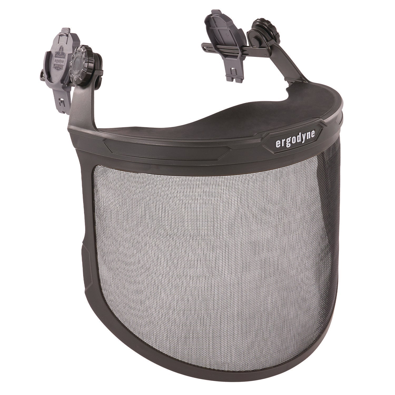 ergodyne® Skullerz 8989 Mesh Face Shield with Adapter for Hard Hat and Safety Helmet, Gray