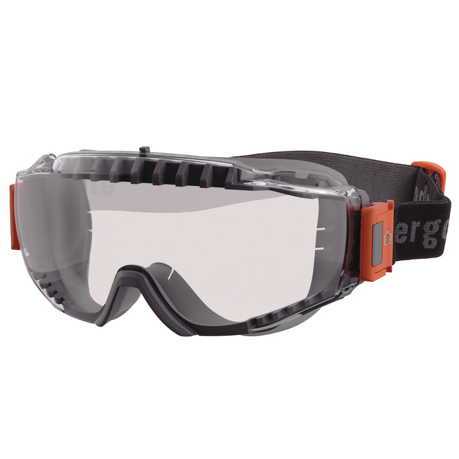 ergodyne® Skullerz MODI OTG Anti-Scratch and Enhanced Anti-Fog Safety Goggles with Elastic Strap, Clear Lens