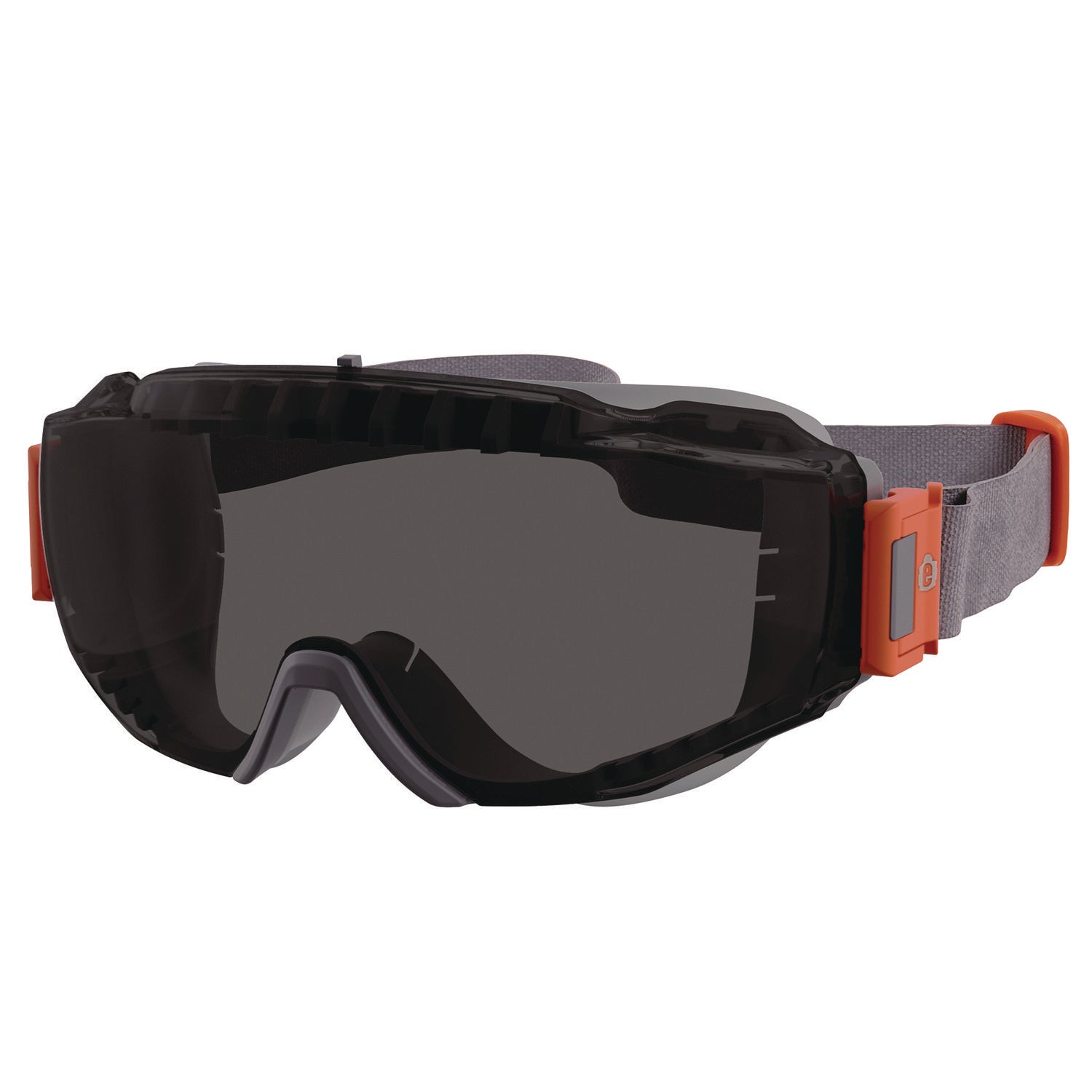ergodyne® Skullerz MODI OTG Anti-Scratch and Enhanced Anti-Fog Safety Goggles with Neoprene Strap, Smoke Lens