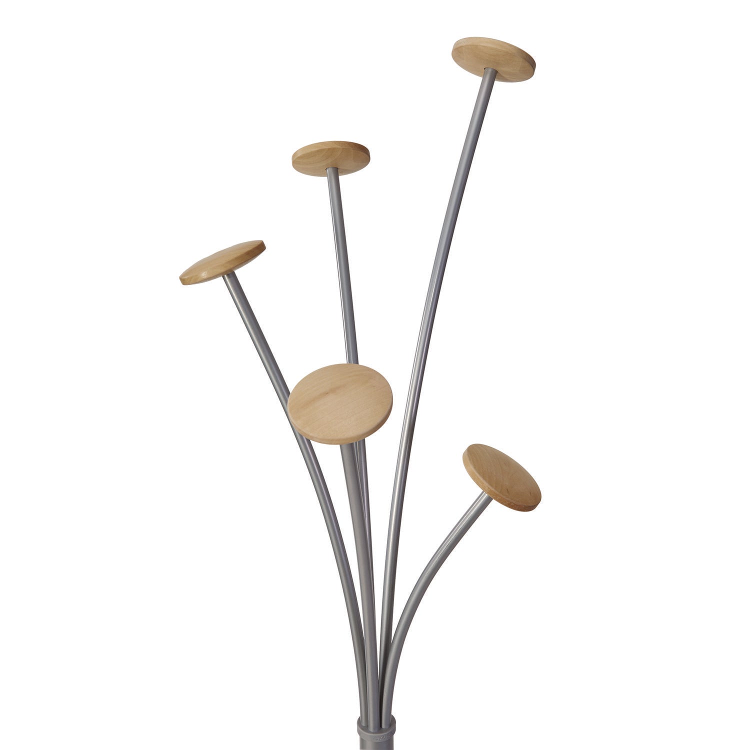 Alba™ Festival Coat Stand with Umbrella Holder, Five Knobs, 13.97 x 14 x 73.62, Gray - Bloom Skins