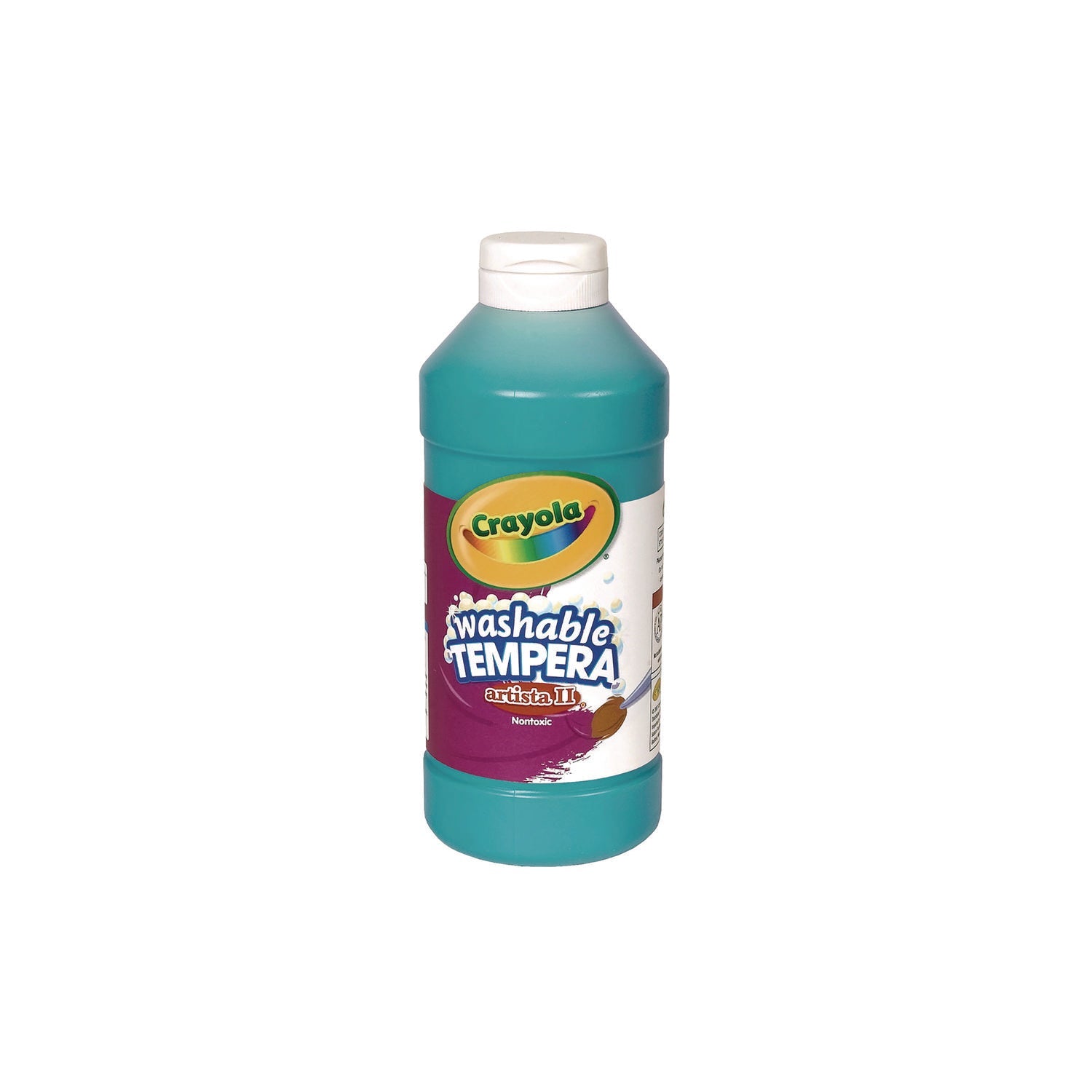 Crayola® Artista II Washable Tempera Paint, Turquoise, 16 oz Bottle