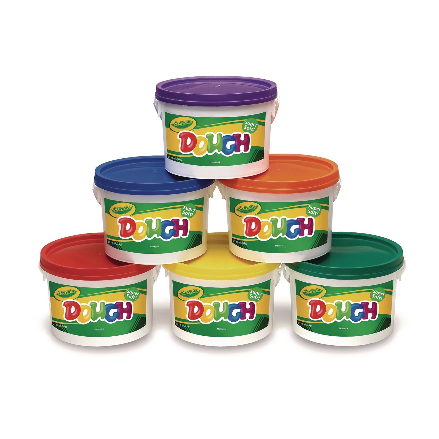 Crayola® Modeling Dough Bucket, 3 Lbs, Assorted Colors, 6 Buckets/set