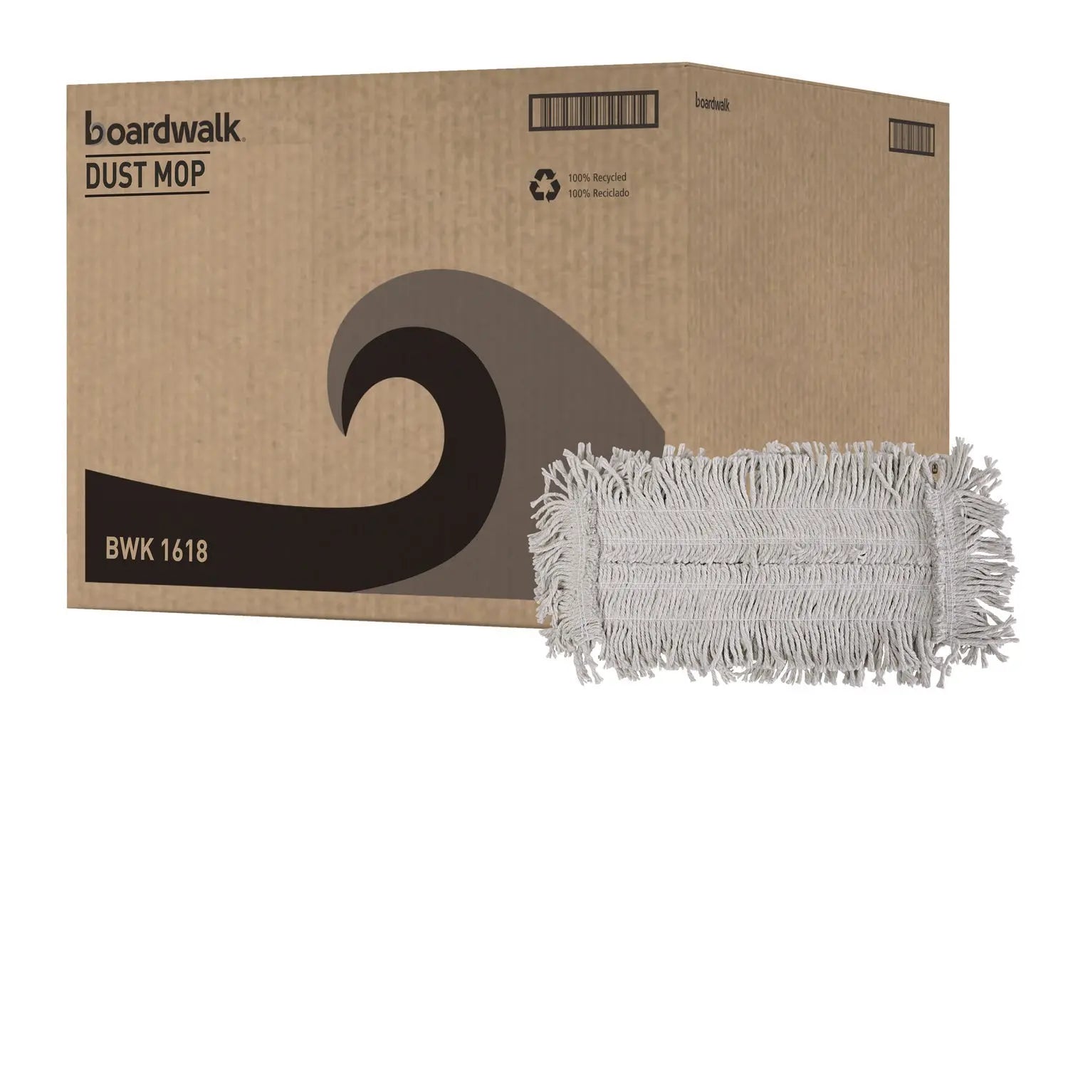 Boardwalk® Disposable Dust Mop Head, Cotton, 18w X 5d
