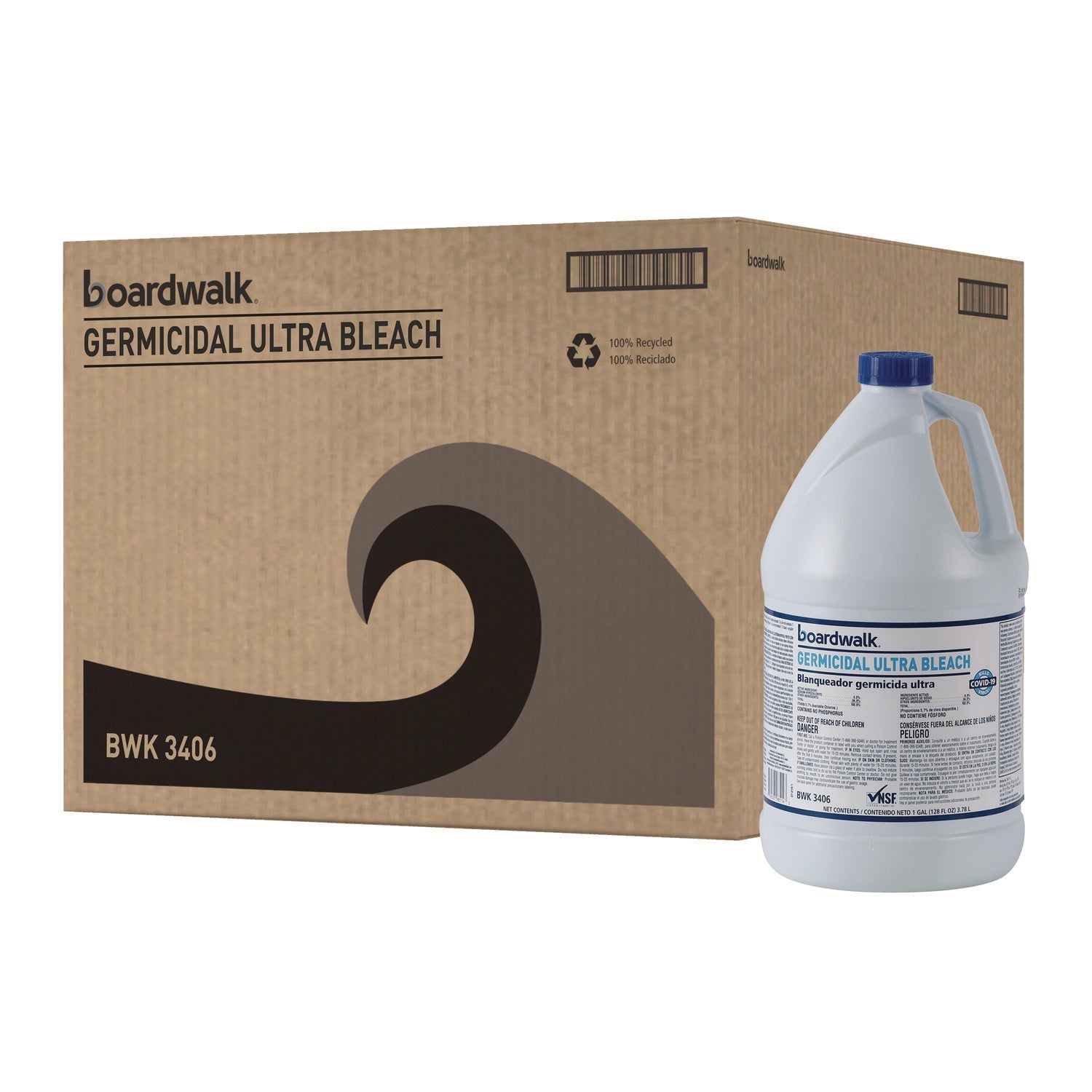 Germicidal Ultra Bleach | Boardwalk® 1 gal 6/Carton