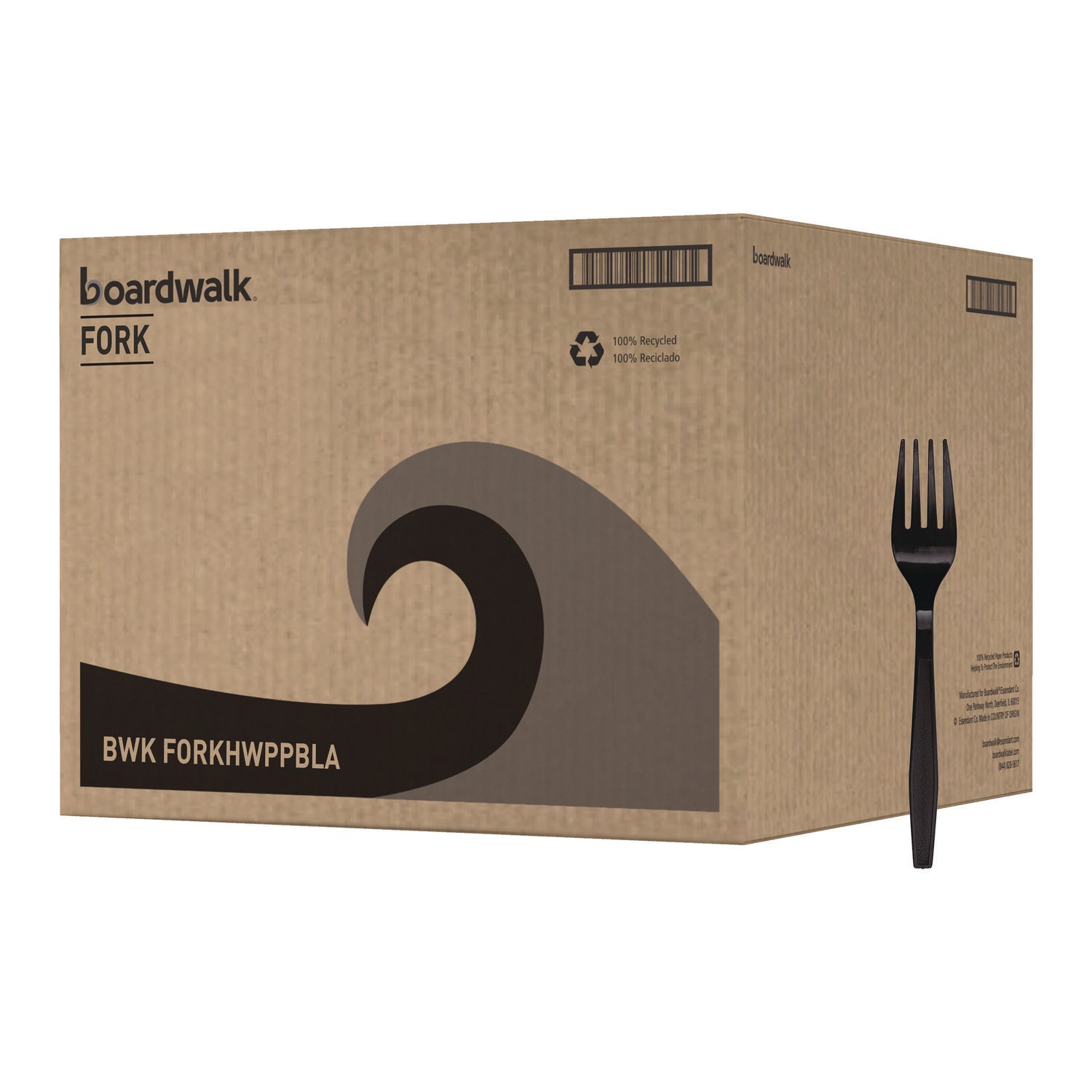 Boardwalk Heavyweight Polypropylene Fork | Black