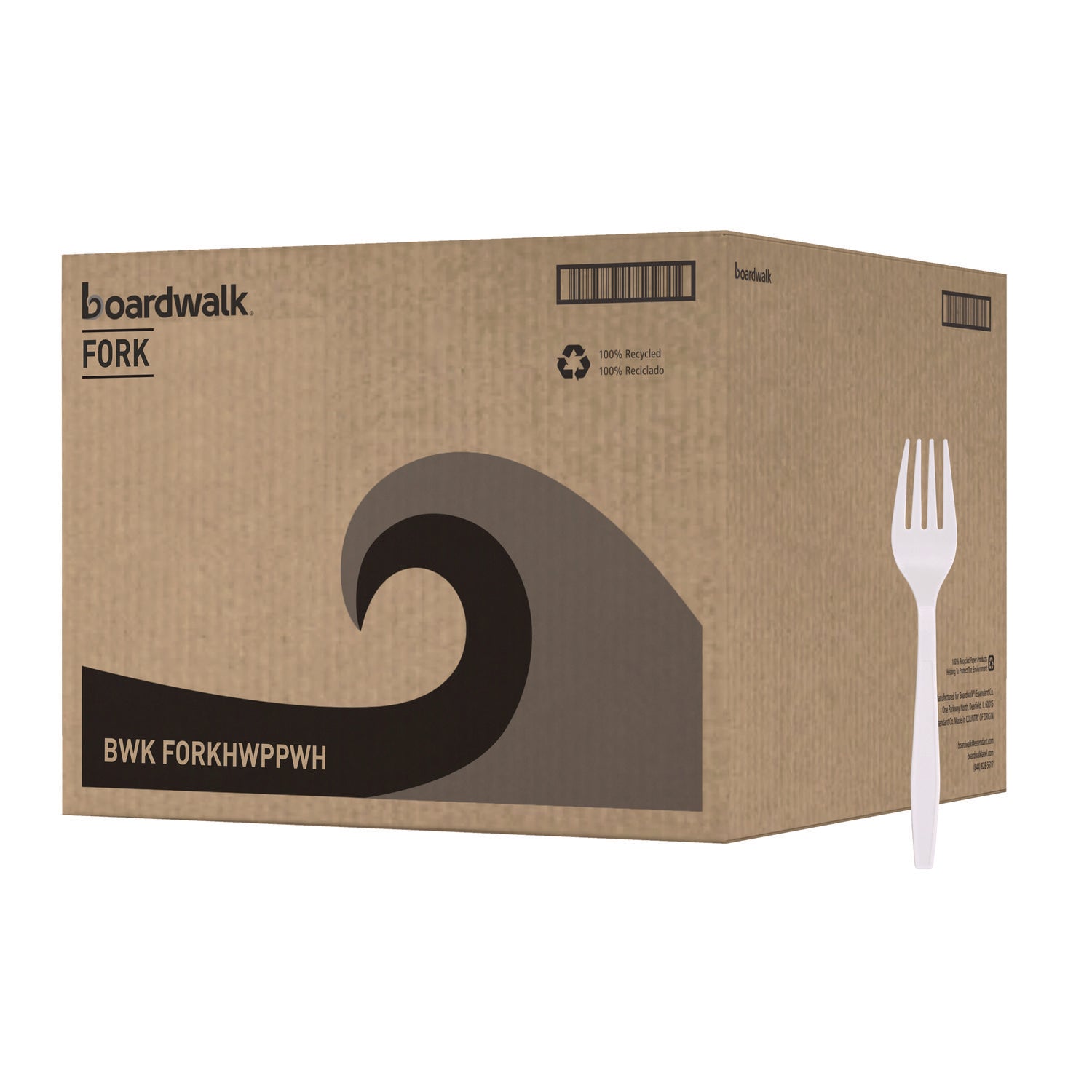 Boardwalk Heavyweight Polypropylene Fork | White