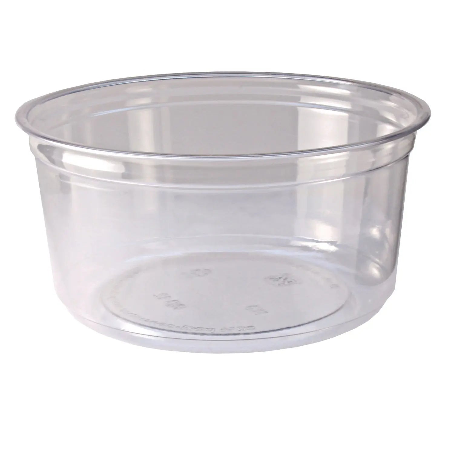 Fabri-Kal® Recycleware Round Deli Container, 12 oz, 4.6" Diameter x 2.3" h, Clear, Plastic, 500/Carton