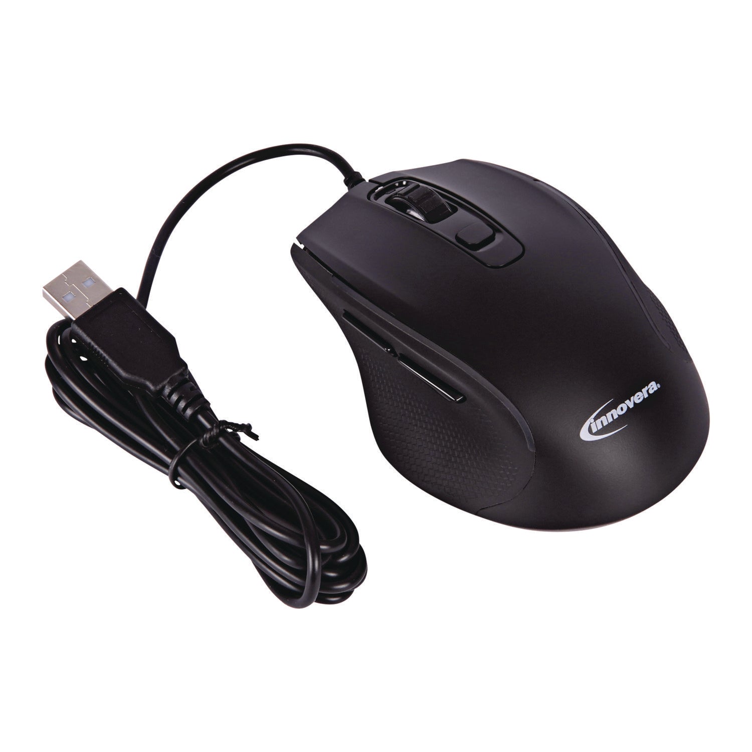Innovera® Full-Size Wired Optical Mouse, Usb 2.0, Right Hand Use, Black - Bloom Skins