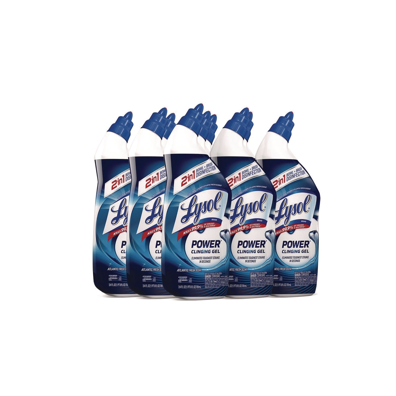 LYSOL® Brand Disinfectant Toilet Bowl Cleaner, Atlantic Fresh, 24 oz Bottle, 9/Carton
