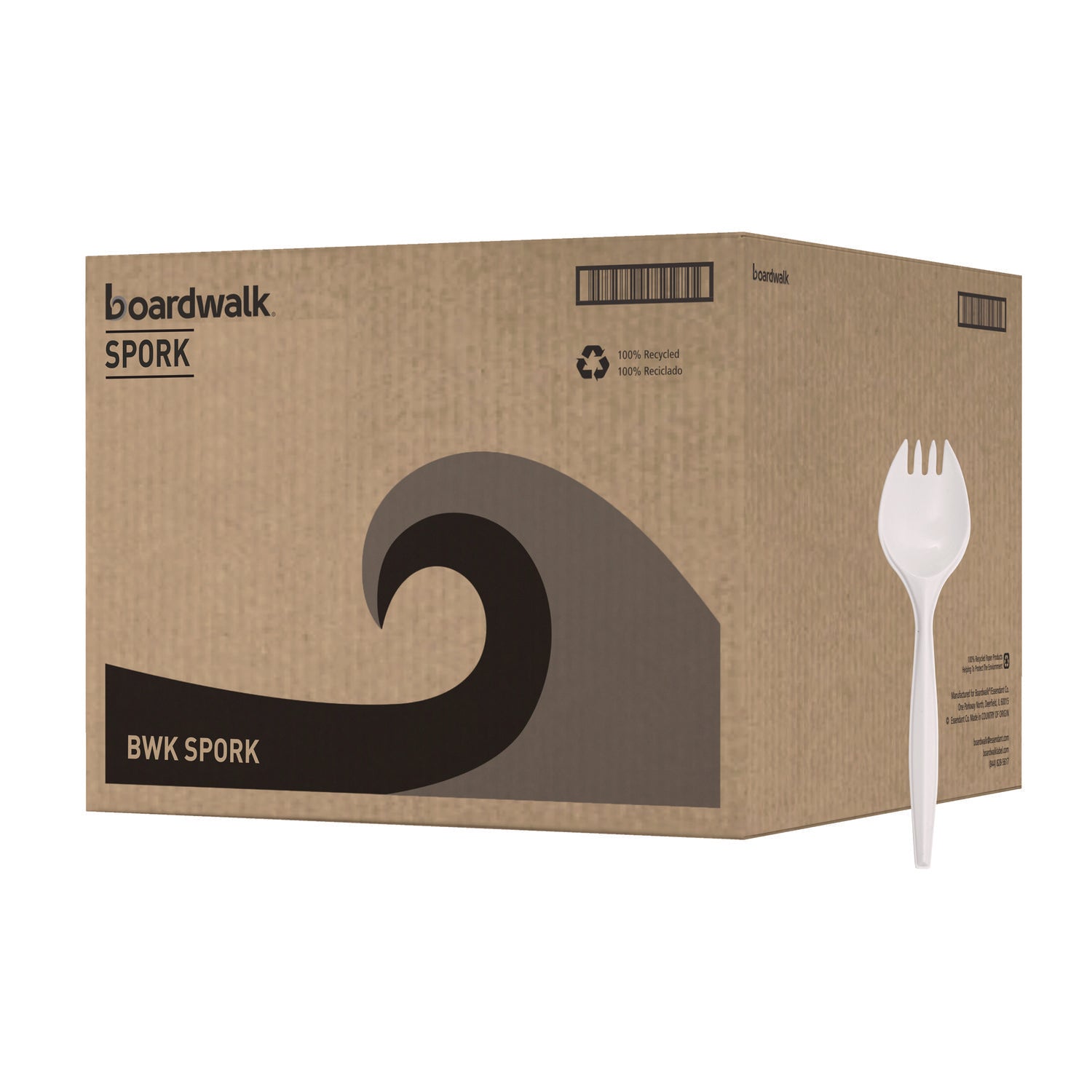 Boardwalk Mediumweight Polypropylene Spork | White