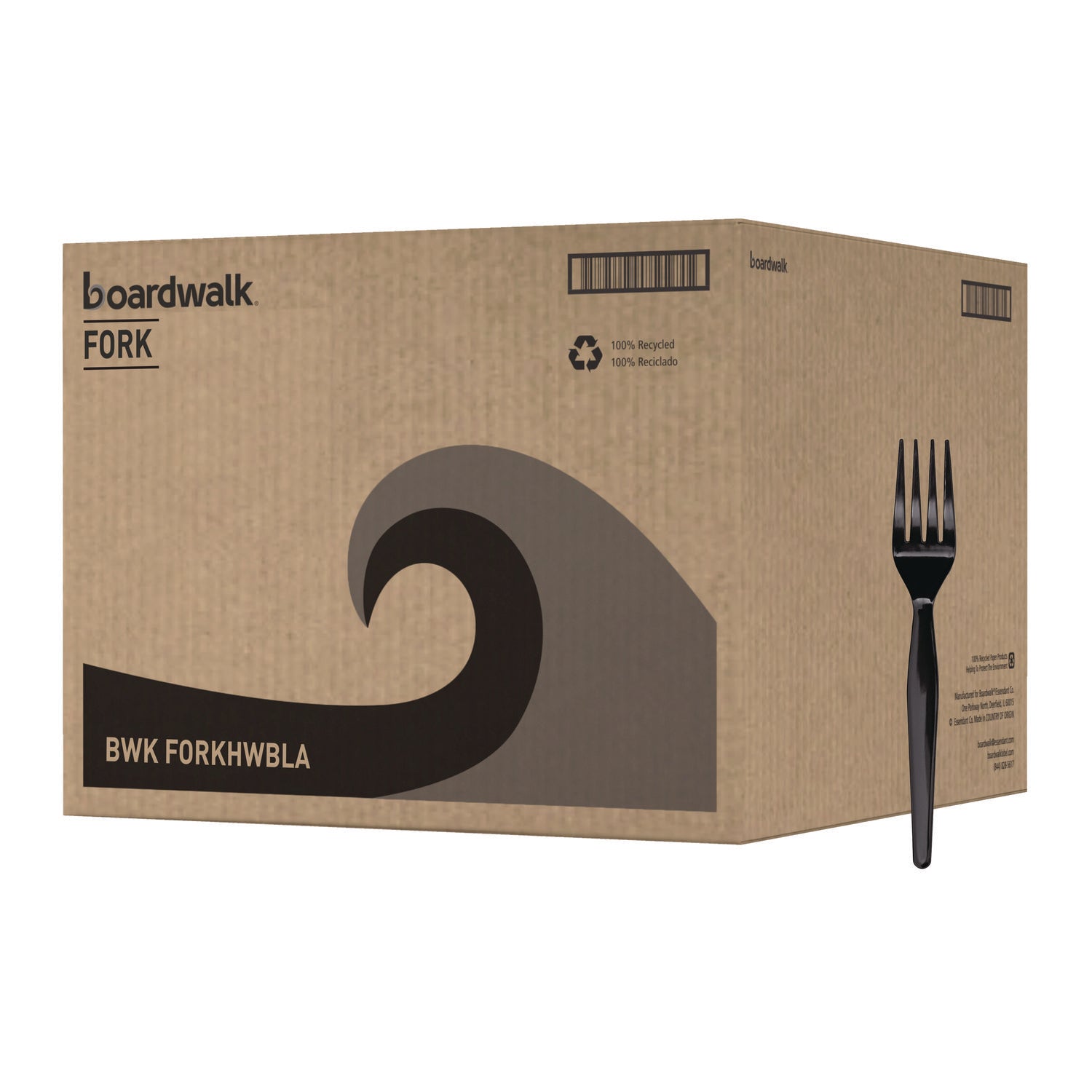 Heavyweight Polystyrene Cutlery | Fork, Black