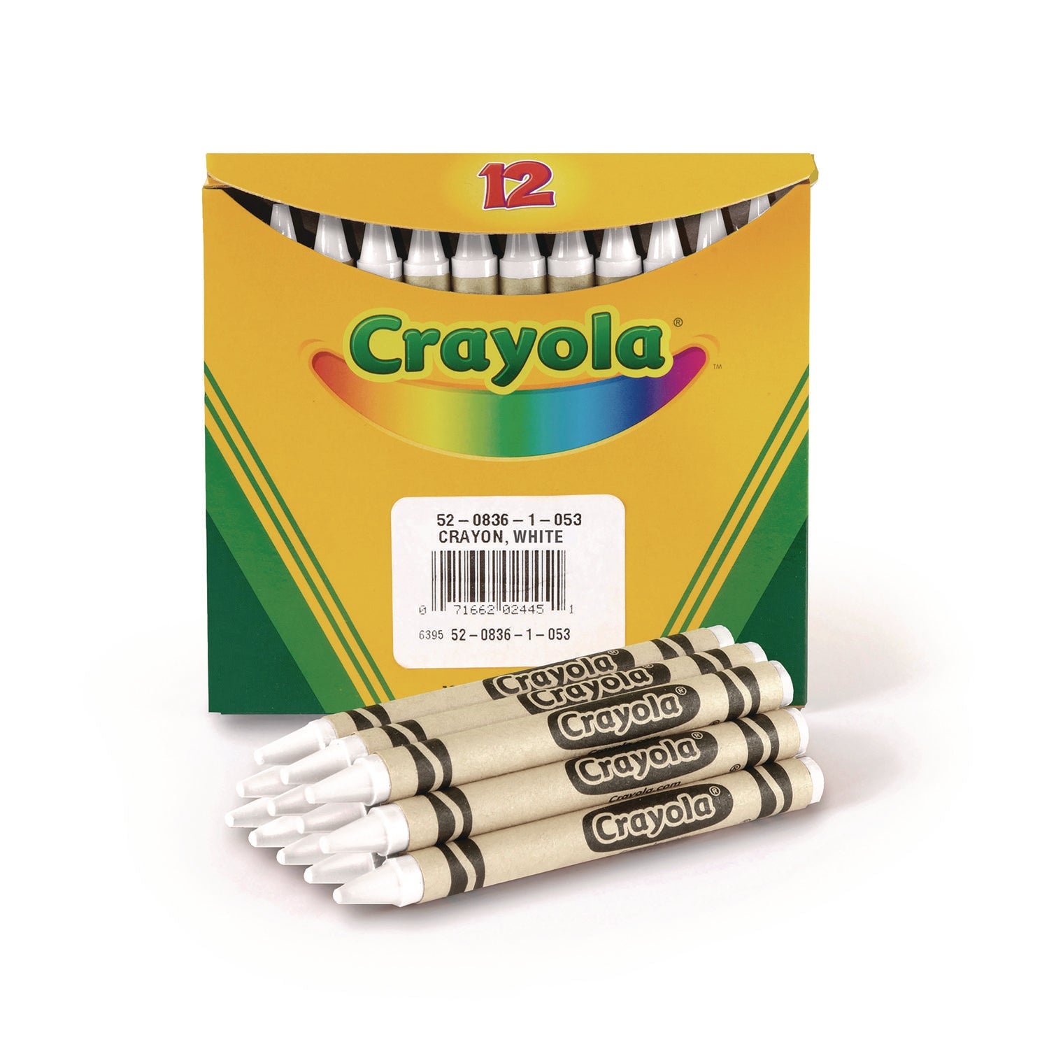 Crayola® Bulk Crayons, White, 12/box