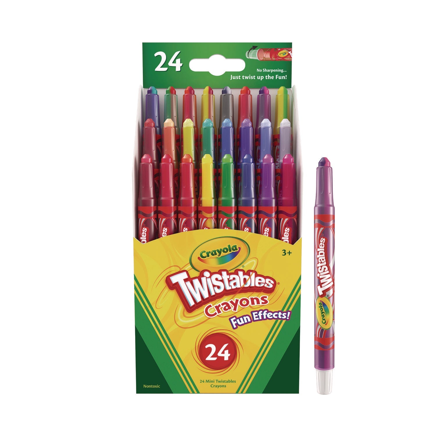 Crayola® Twistables Mini Crayons, Fun Effects, Assorted, 24/Pack