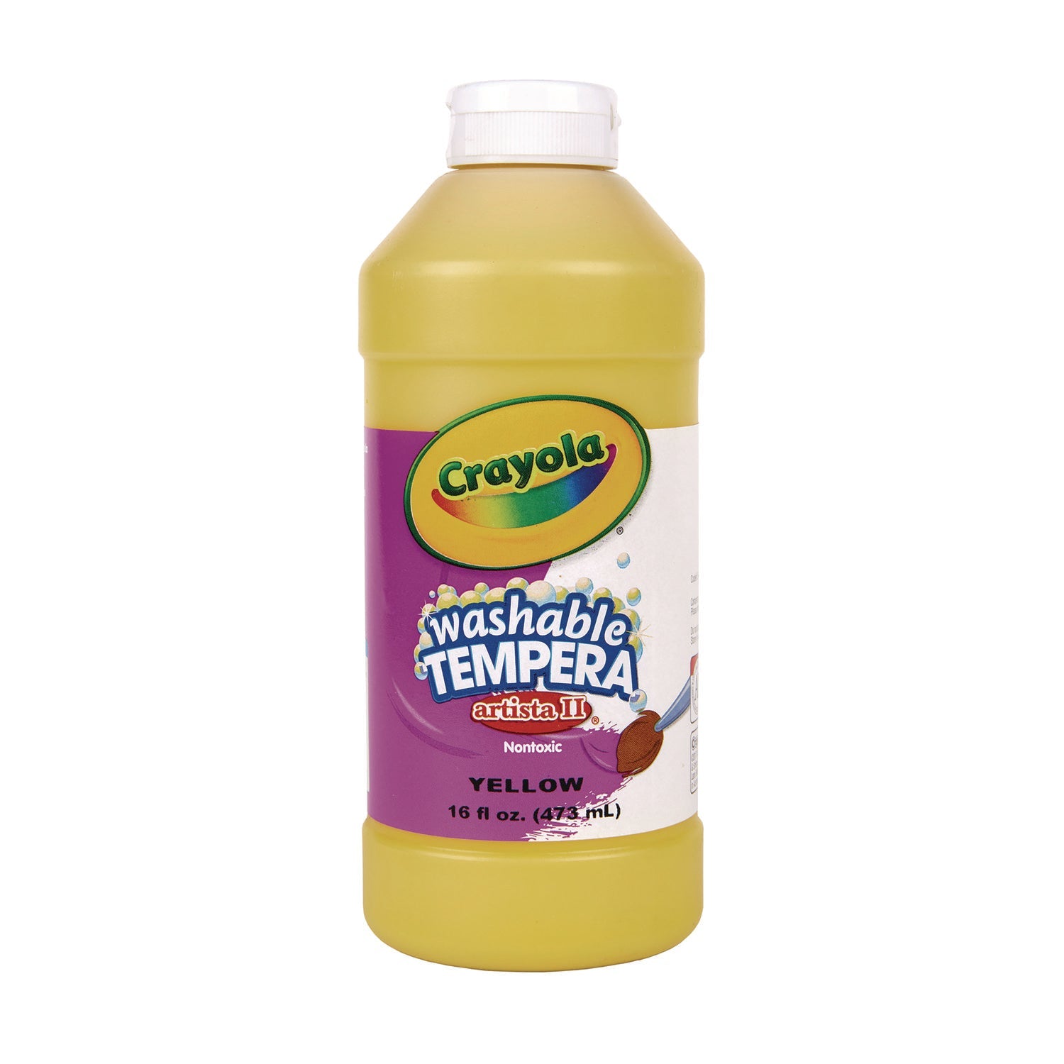 Crayola® Artista Ii Washable Tempera Paint, Yellow, 16 Oz Bottle