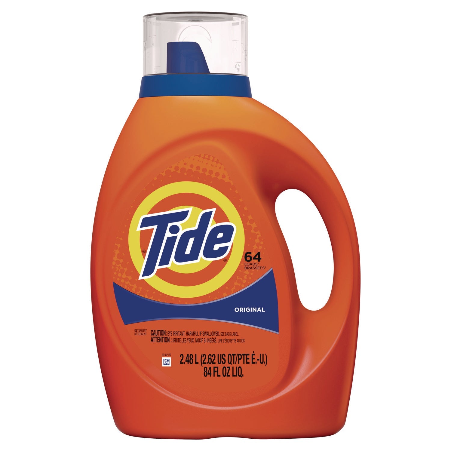 Tide® HE Liquid Laundry Detergent, Original Scent, 64 Loads, 84 oz Bottle, 4/Carton