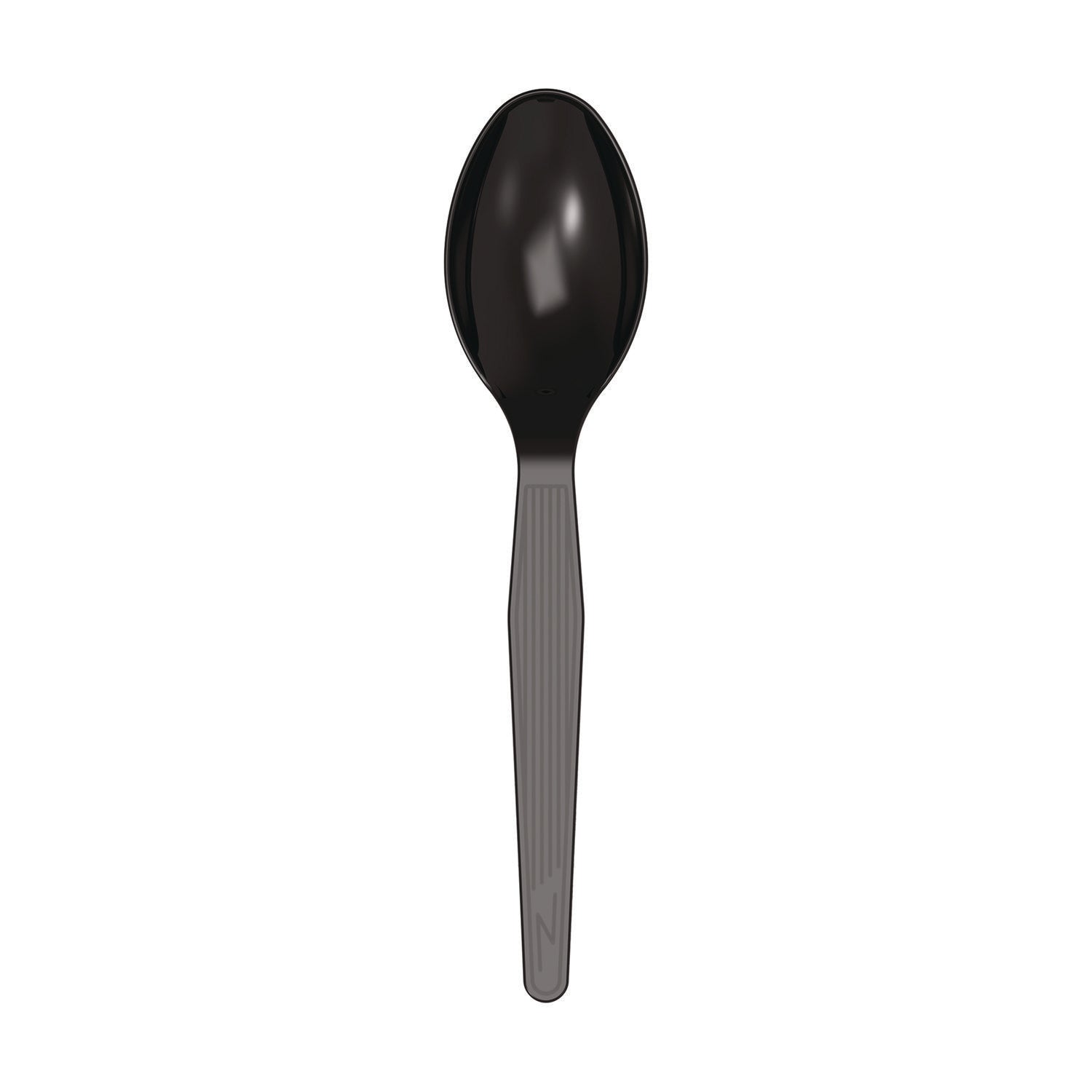 Dixie® Mediumweight Polystyrene Wrapped Cutlery, Spoon, Plastic, Black, 1,000/Carton