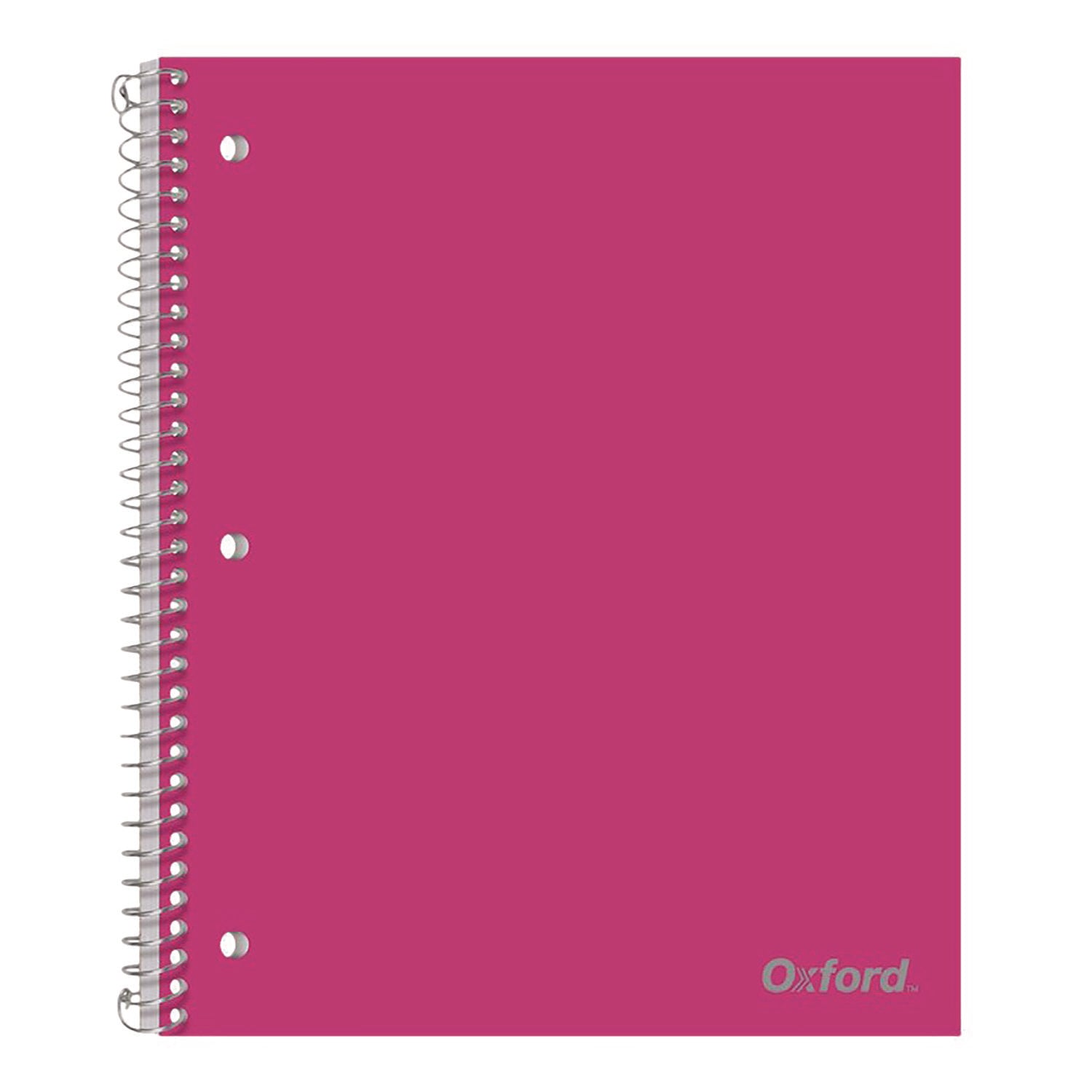 Oxford™ Poly One-Subject Notebook, 1 Subject, College Rule, Randomly Assorted Cover Color, (100) 11 x 9 Sheets