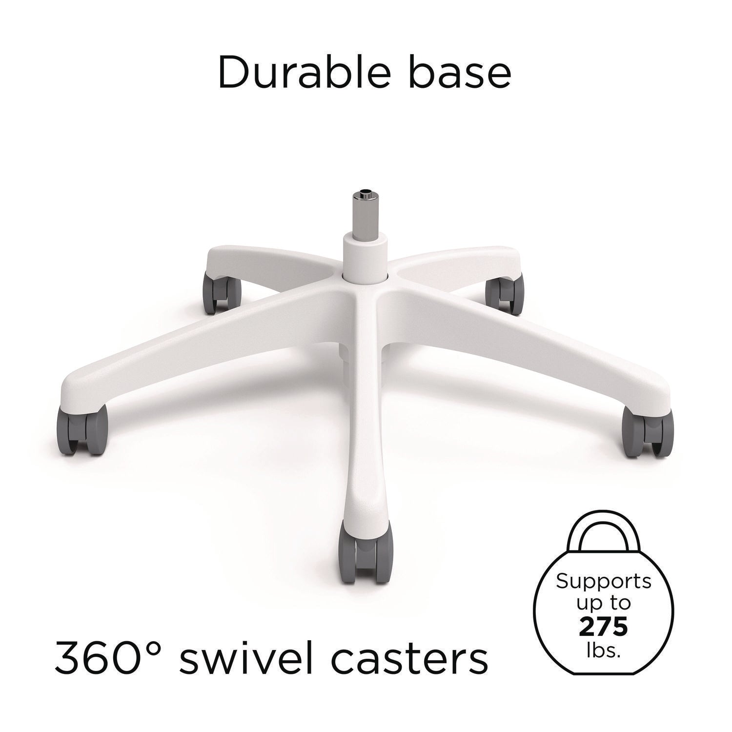 Union & Scale™ FlexFit Dexley Mesh Task Chair, Supports Up to 275 lb, 16.61" to 20.31" Seat Height, Gray Seat, Gray Back, White Base - Bloom Skins