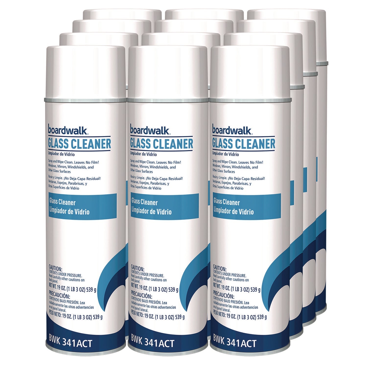 Boardwalk® Heavy-Duty Glass Cleaner, Sweet Scent, 19 oz Aerosol Spray, 12/Carton