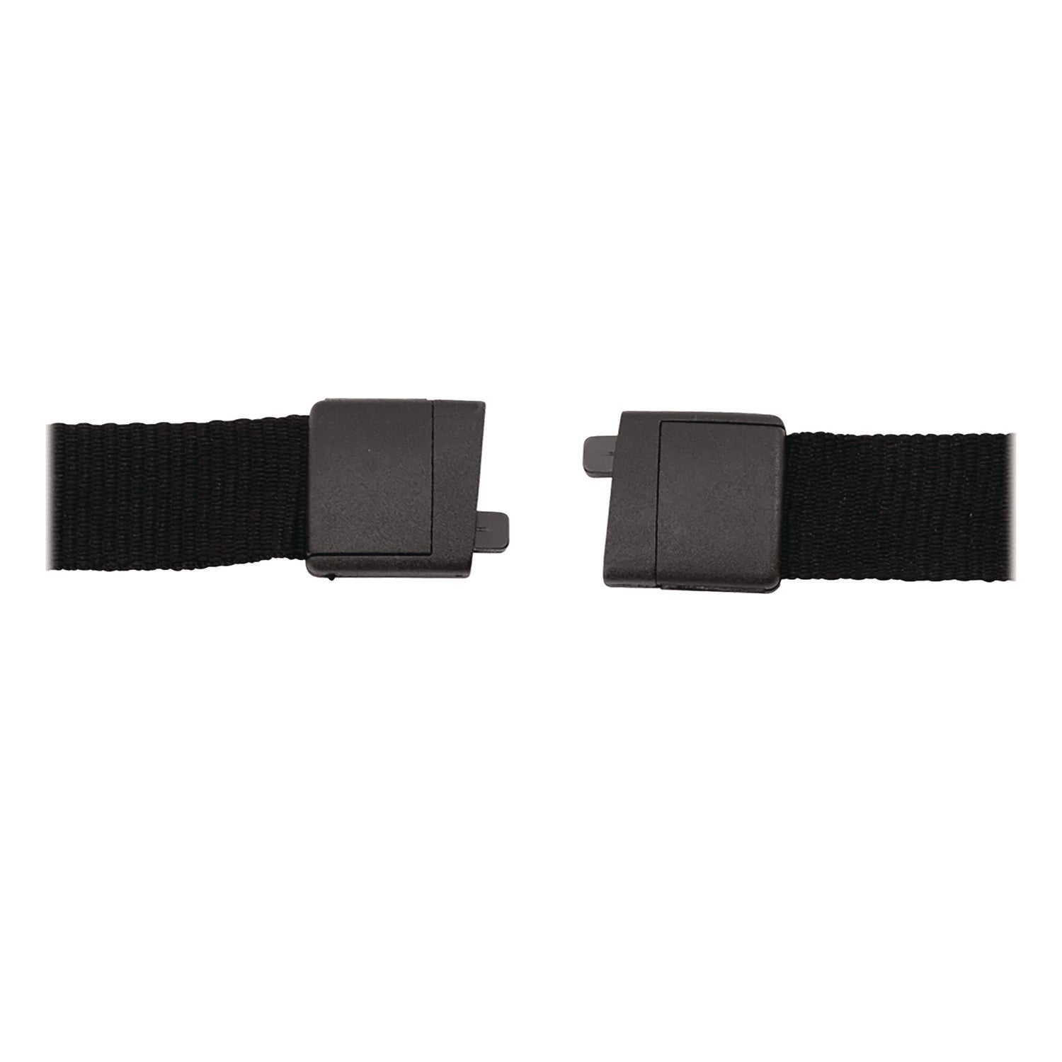 Advantus Breakaway Lanyard with Plastic Hook, 36" Long, Black, 12/Pack