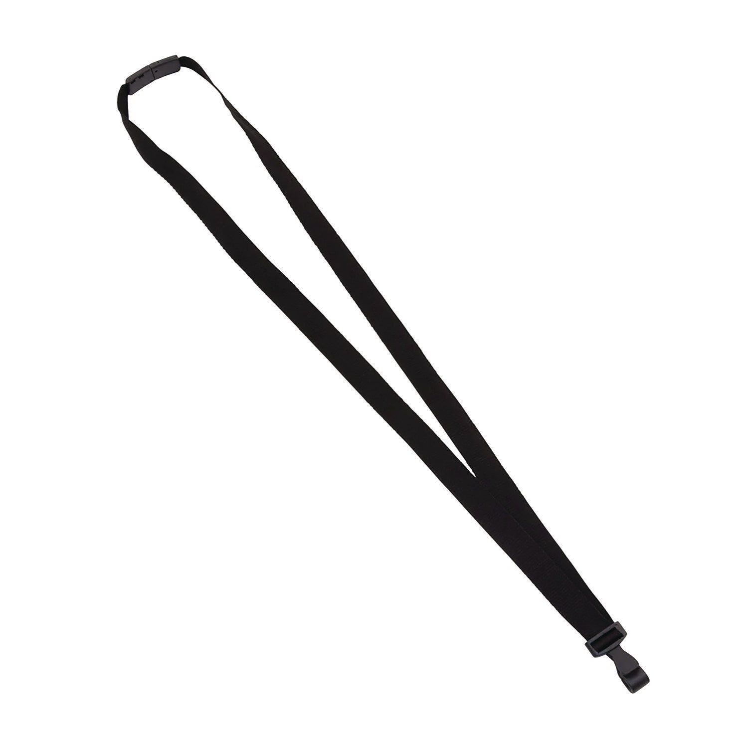 Advantus Breakaway Lanyard with Plastic Hook, 36" Long, Black, 12/Pack