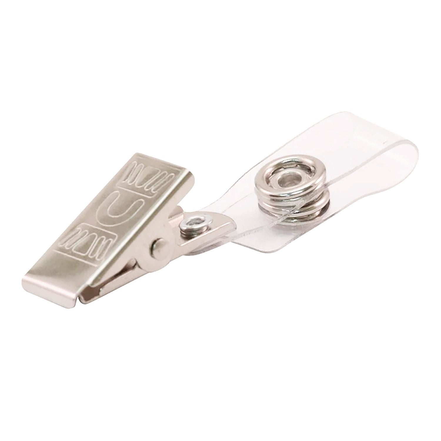 Advantus Badge Straps with Clips, 0.38" x 2.75", Clear, 25/Pack