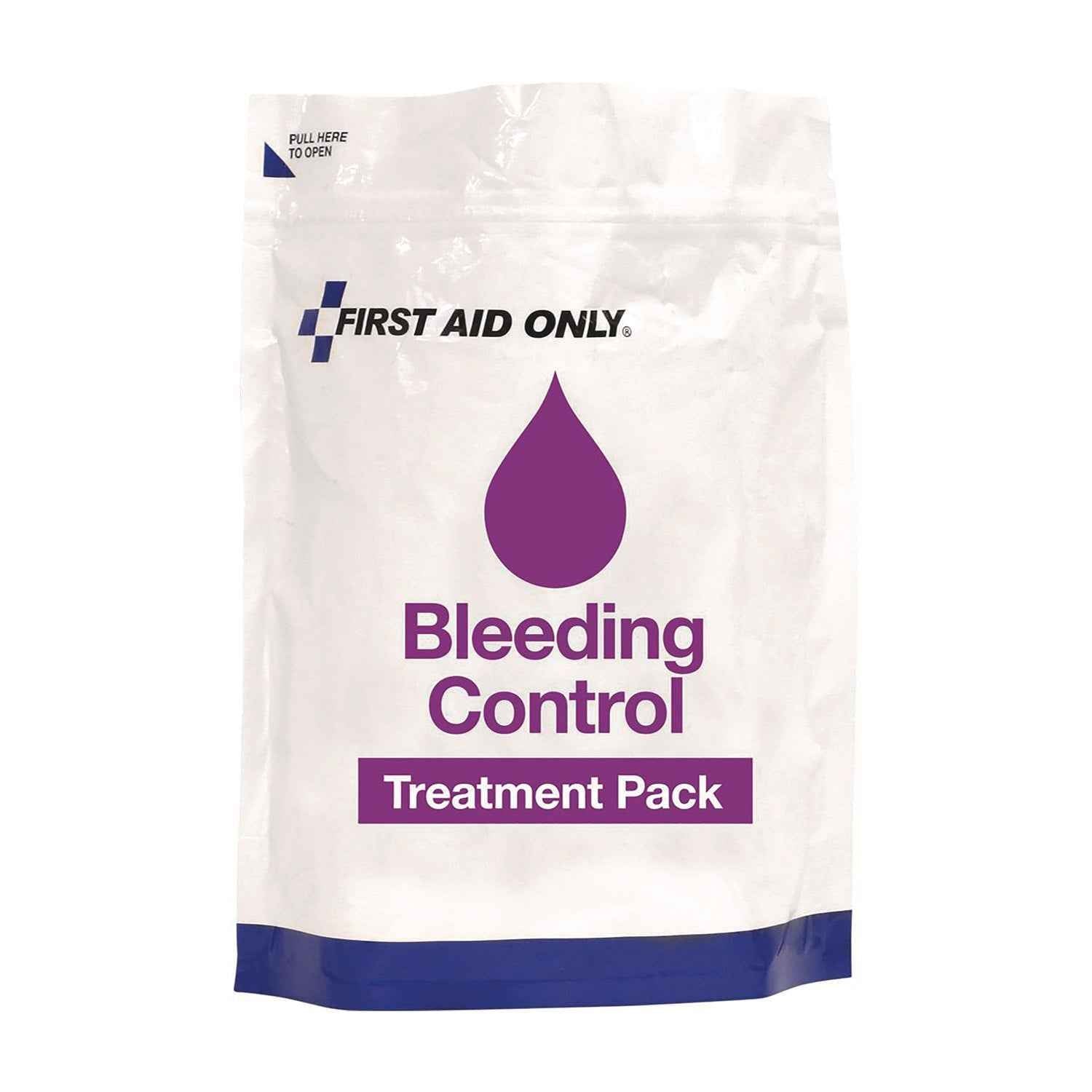 First Aid Only™ 12-Piece Bleeding Control Treatment Pack, 12 Pieces, Resealable Plastic Bag