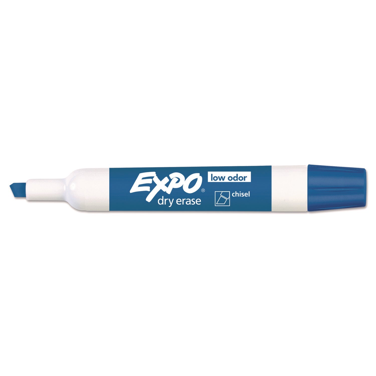 EXPO® Low-Odor Dry Erase Marker, Broad Chisel Tip, Assorted Colors, 4/Pack