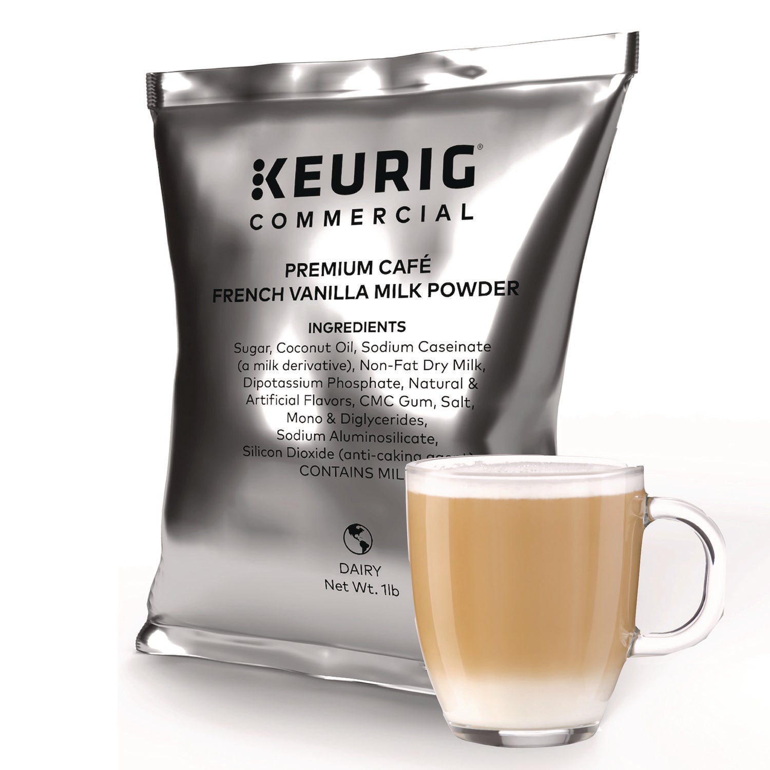 Keurig® Premium Cafe Powders, French Vanilla, 16 oz Bag, 12/Carton