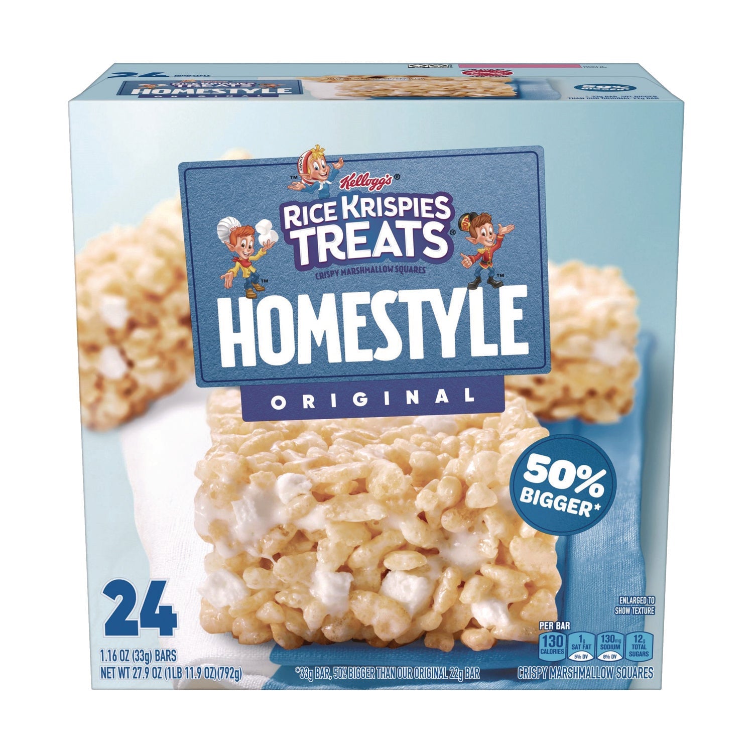 Kellogg's® Rice Krispies Treats Homestyle Original Cereal Bar, 1.16 Bar, 24/Box