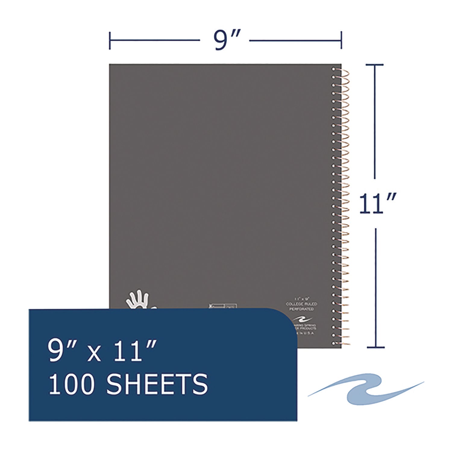 Roaring Spring® Lefty Notebook, 1 Subject, College Rule, Randomly Asst Cover Color, (200) 11 x 8.5 Sheets - Bloom Skins