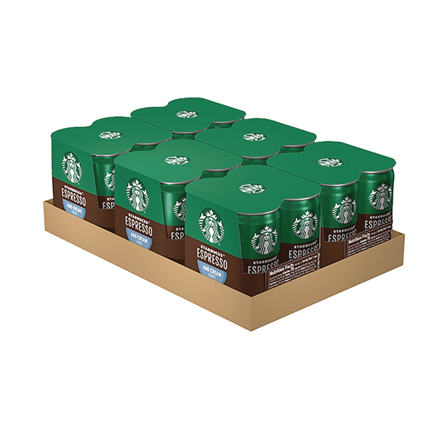 Starbucks® Cold Brew Coffee, Espresso and Cream Light, 6.5 oz Can, 24/Carton