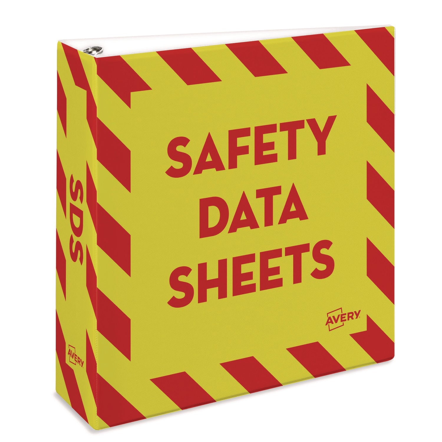 Preprinted Safety Data Sheet Binder | 3" Yellow/Red