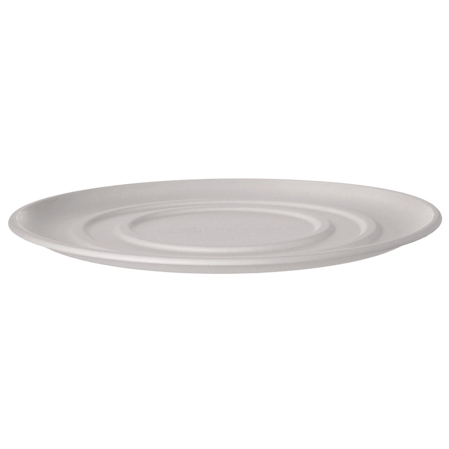 Eco-Products® WorldView Molded Fiber Pizza Trays, 14 x 14 x 0.2, White, Sugarcane, 50/Carton