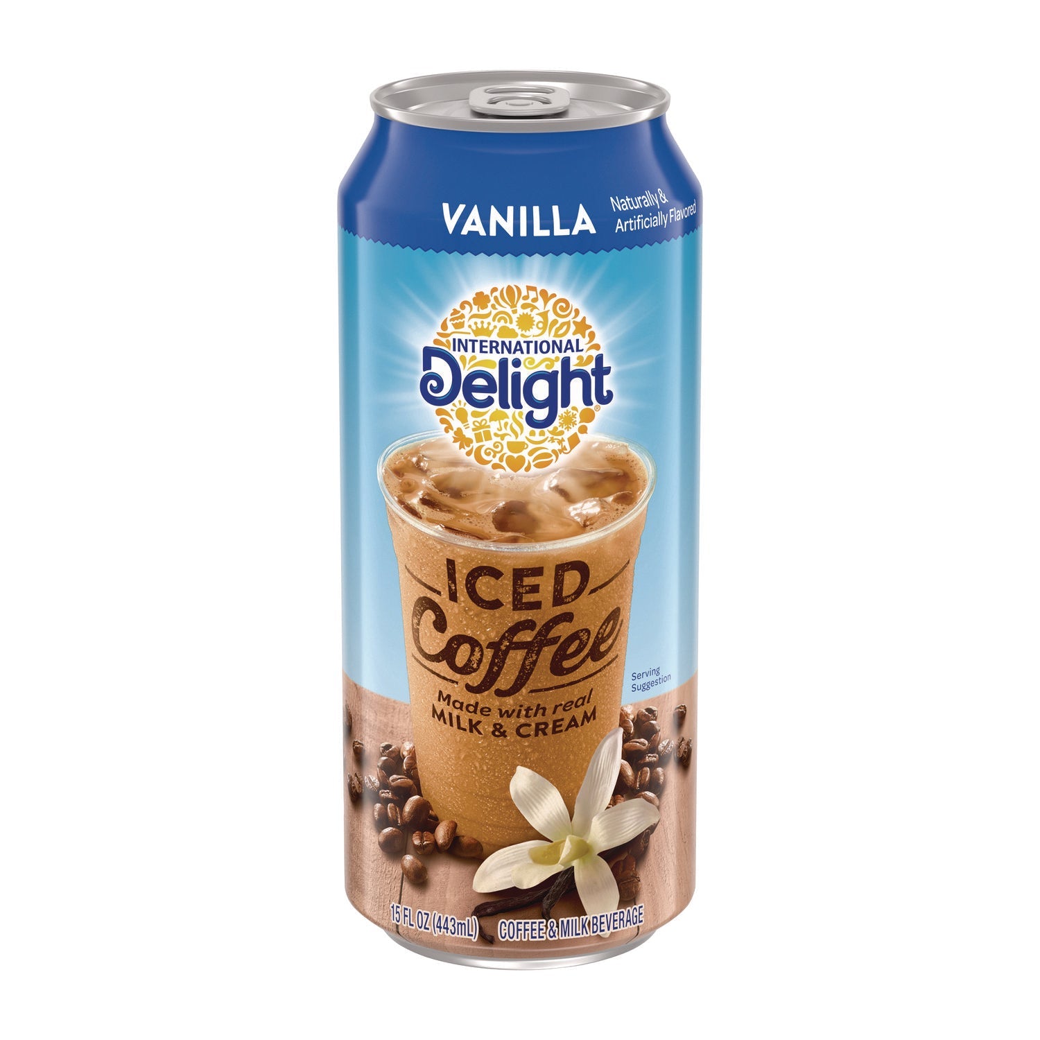 International Delight® Iced Coffee, Vanilla, 15 oz Can, 12/Carton