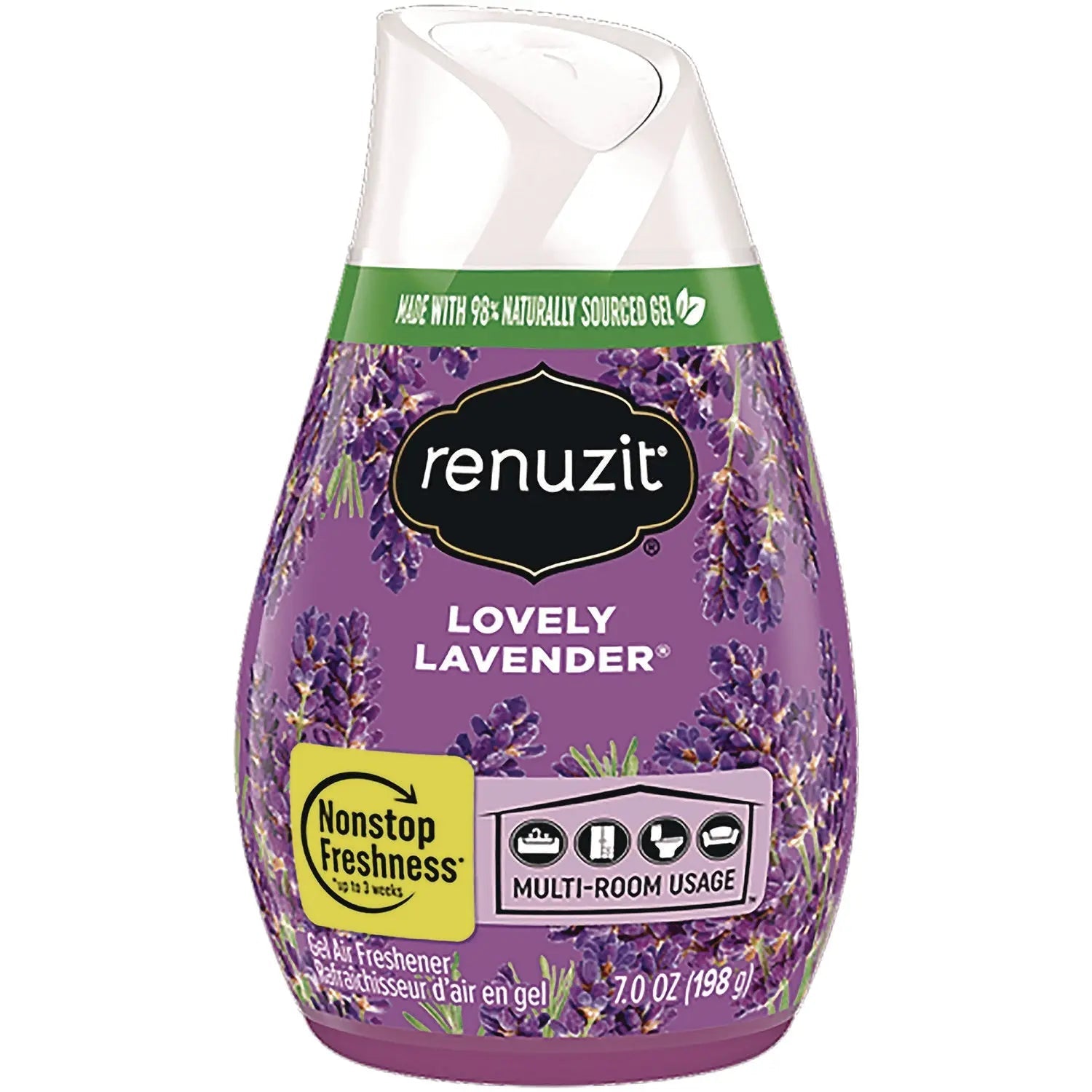 Renuzit® Adjustables Air Freshener, Lovely Lavender, 7 Oz Cone, 12/carton