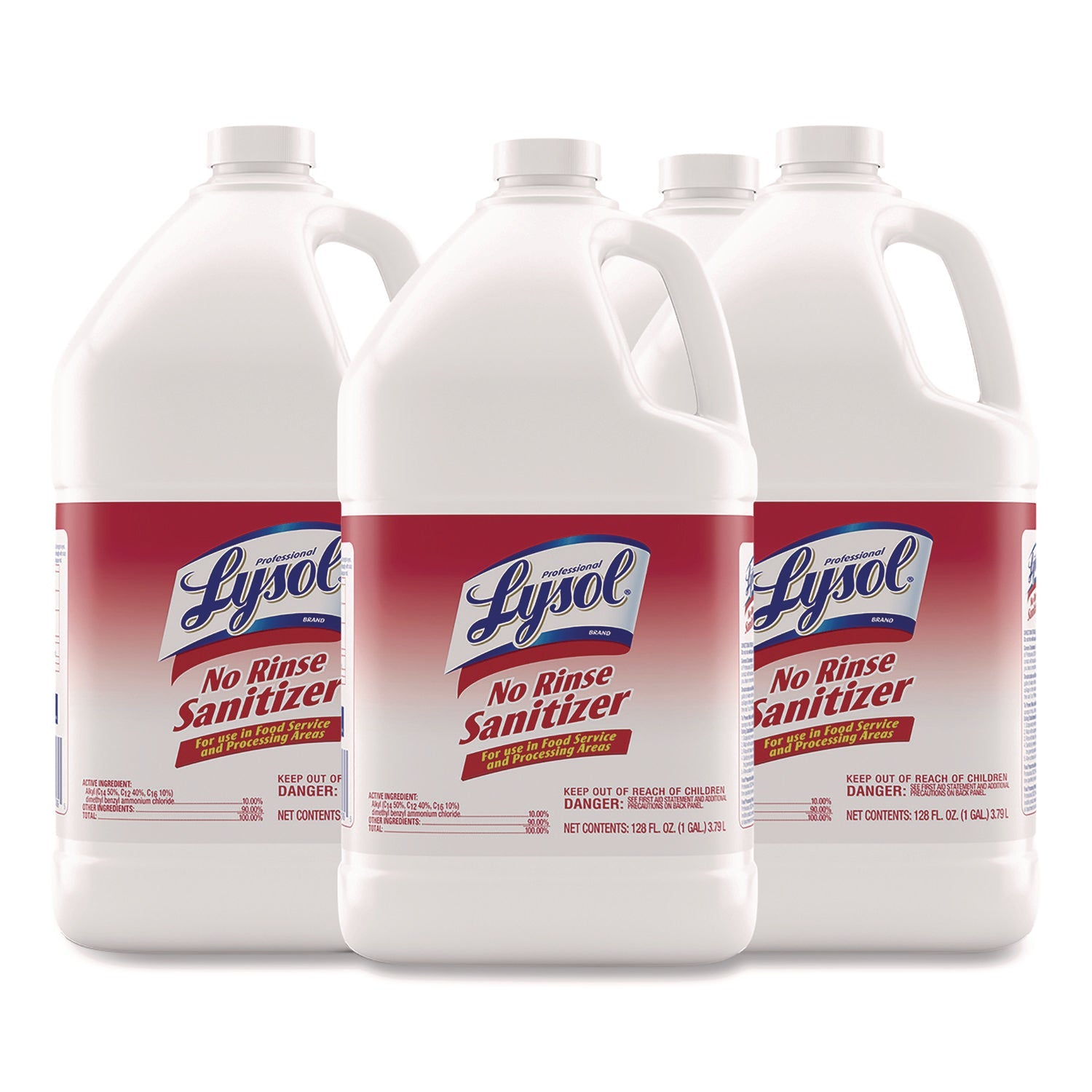 Professional LYSOL® Brand No Rinse Sanitizer Concentrate, 1 Gal Bottle, 4/carton