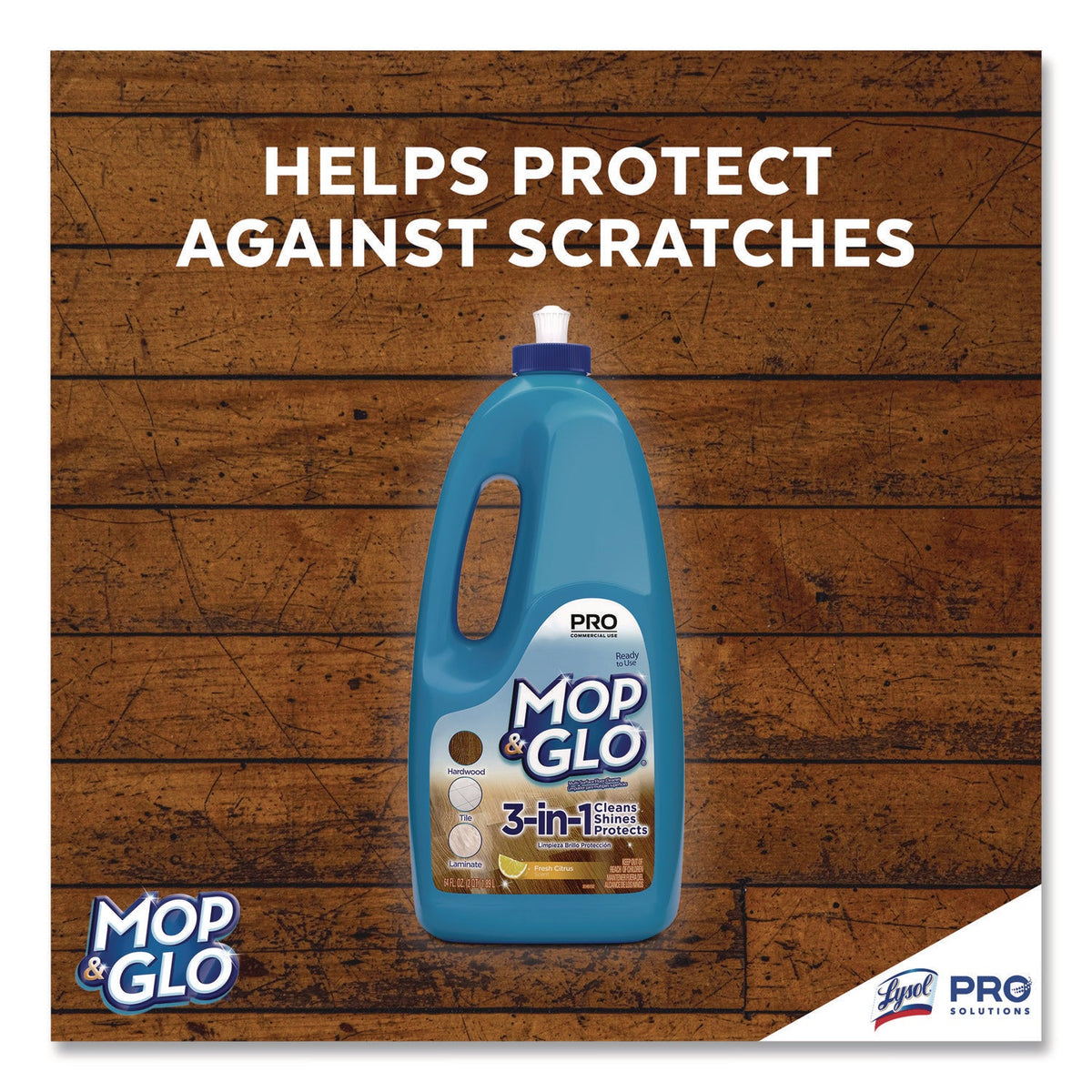 Professional MOP & GLO® Ready to Use Multi-Surface Floor Cleaner, Fresh Citrus Scent, 64 oz Bottle, 6/Carton