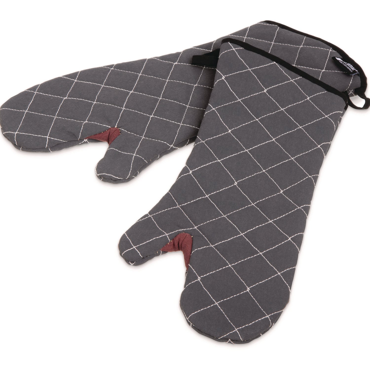 San Jamar® Bestguard Oven Mitt, 17", WebGuard Plus Fabric, Black, Pair