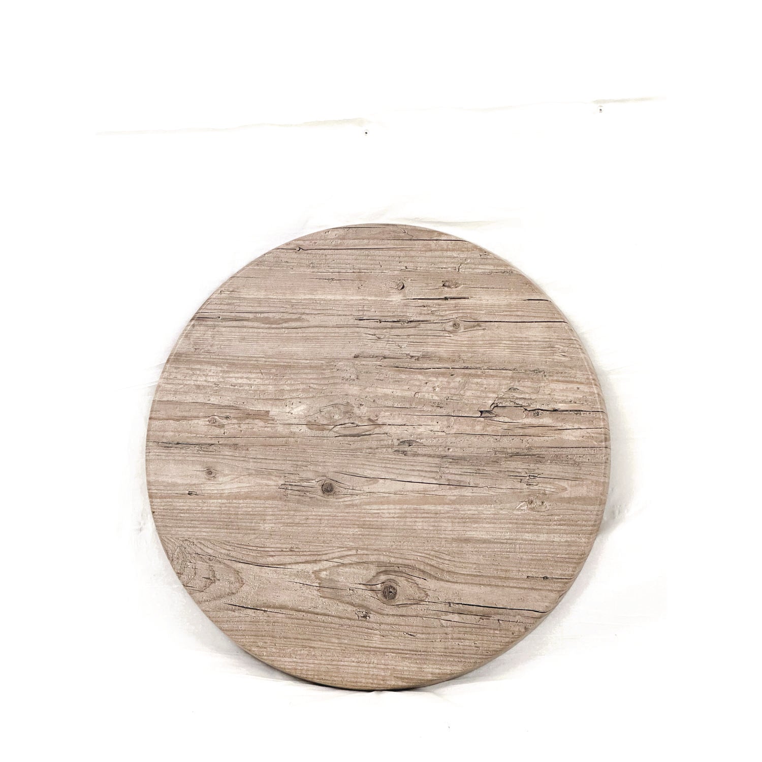 JMC Furniture Topalit Tables, Round, 24" dia x 44"h, Washington Pine Top, Black Iron Base/Legs