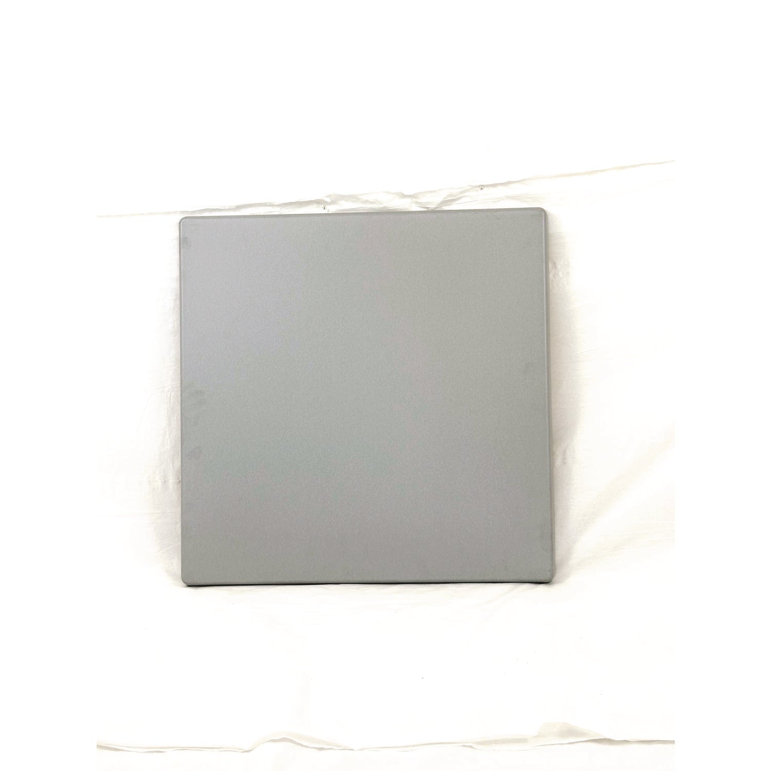 JMC Furniture Topalit Tables, Square, 32 x 32 x 44, Brushed Silver Top, Black Iron Base/Legs - Bloom Skins