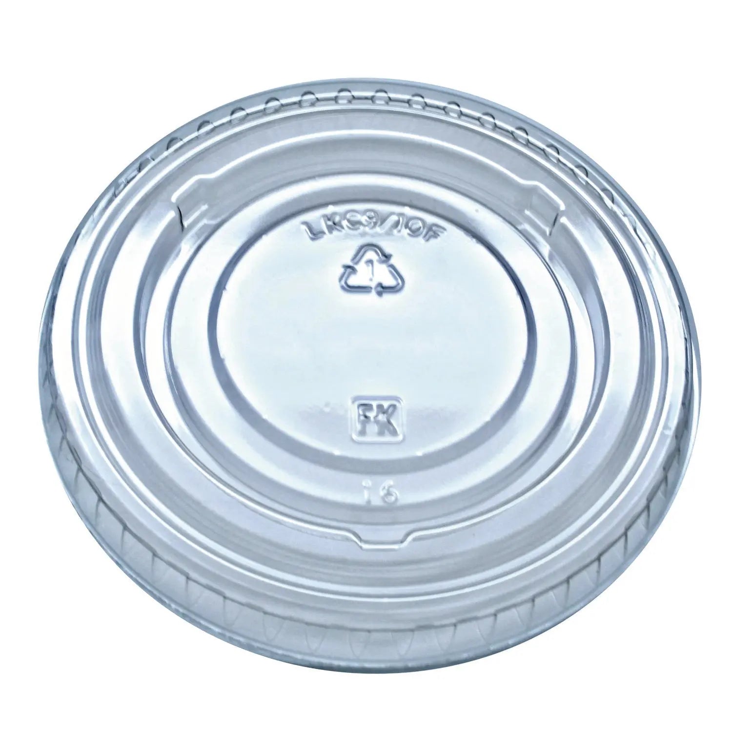 Fabri-Kal® Kal-Clear/Nexclear Drink Cup Lids, Flat Lid with No Slot, Fits 9 oz to 10 oz Cold Cups, Plastic, Clear, 2,500/Carton