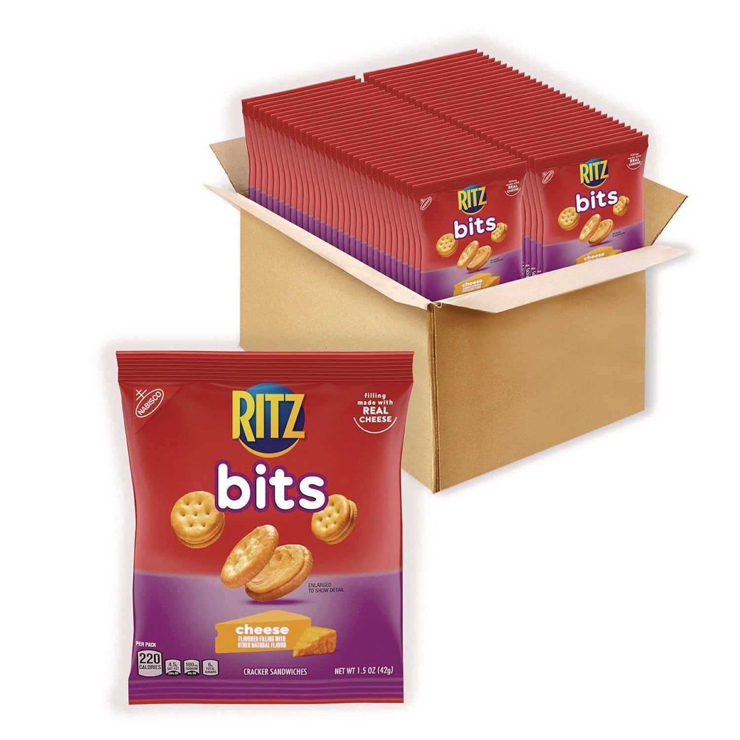 Nabisco® Ritz Bits, Cheese, 1.5 Oz Packs, 60/carton
